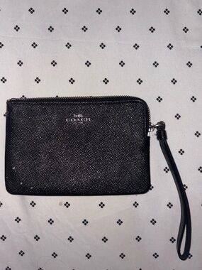Coach Black Zip Wristlet